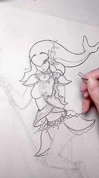 Work in Progress Mipha Zelda Breath of the Wild Ink Drawing