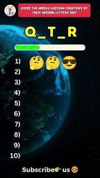 Guess the 10 middle eastern countries by missing letters quiz 🌍🤔