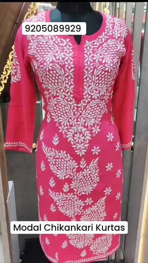 2.3K views | Modal Chikankari Kurtas Booking No. https://wa.me/919205089929 Free Shipping  Sizes 38-46 ✨️連覆 #chikankari #lakhnavichikankari #chikankarispecial #handembroiderychikankari #traditionalwear #smallbusiness #reelsinstagram #reelsindia #reelsvideo #bollywood #womeninbusiness #trendingreels #modal #modalcotton #modalchikankari #modalchikankarikurti #modalchikan #modalchikankurtis | AIBA 2.0 - All IndiaBusiness Women's Association 2.0 | Facebook