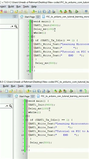 Sending data from PIC16F877A to Arduino UNO over UART. #electronics #schematics #circuit #control