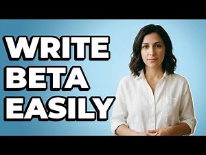 How Do You Write The Lowercase Greek Letter Beta?
