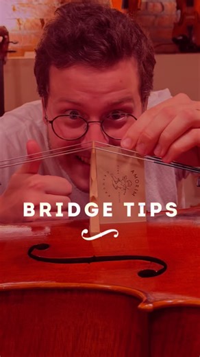 HOW TO LOOK AFTER YOUR INSTRUMENT 🎻 The tip of the day is about: BRIDGE! Amoriners here is a demonstration of how to adjust your bridge at a 90-degree angle with the top plate, on a cello! 👉🏻 Do you remember why that is so important? Let’s review it for you! 🔸It improves the resistance needed to support the strings’ pressure and prevents you from changing the bridge every now and then. 🔸This check will prevent any deformation in your bridge and maintain the set-up in its ideal configuration