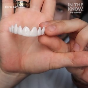 The veneers don't require shaving down your natural teeth. | In The Know
