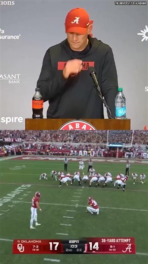11K views · 1.6K reactions | We can get a little better snap. But we can make the kick too." - Kalen DeBoer on the missed field goal before halftime in Alabama's 23-21 loss to Oklahoma | The Next Round | Facebook
