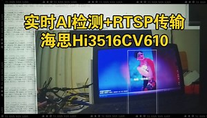 实时AI检测 RTSP传输，基于海思Hi3516CV610 aidetect人脸人形车辆检测宠物检测包裹检测