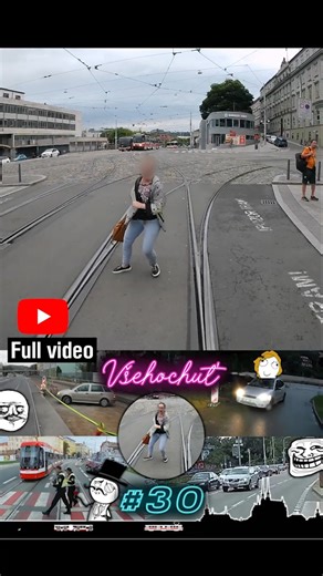 She Didn’t See the Tram Coming! 🚋 Tram cab view Brno #cabview #tram #citytransport