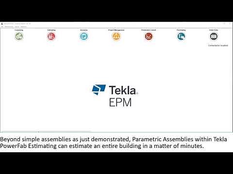 Parametric assemblies in Tekla EPM