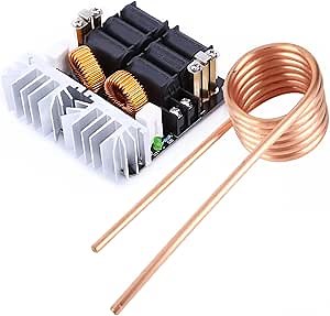Respicefinem 1000W ZVS Low Voltage Induction Heating Board Module Flyback Driver Heater Driver Board Coil Heating Power Supply Module 12V-48V 20A for DIY Players Component Heater