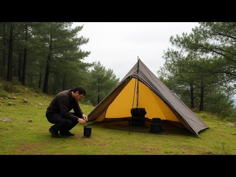 Heavy Rain Solo Camping ASMR - The Ultimate Relaxation Experience