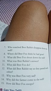 Who watched Brer Rabbit disappear down the well?Where did Brer... | Filo