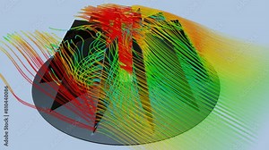 Fan blades airflow simulation - CFD simulation Computational fluid dynamics