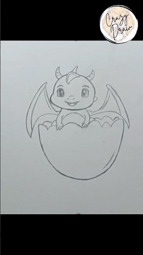 How To Draw Dragon | Easy Anime Drawing #animeart #CrazyDraw