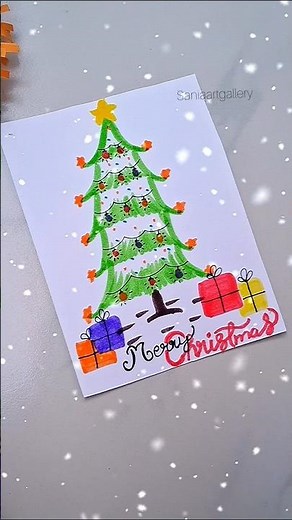 christmas tree 🎄 #shorts #craft #art #drawing #easydrawing #ytshorts #christmas