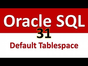 Oracle SQL Developer Tutorial For Beginners 31 - DBA Info - Default Permanent Tablespace