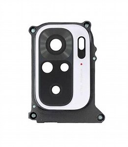 Camera Lens Glass with Frame for Xiaomi Redmi Note 10 White
