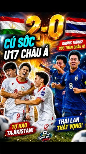 SỐC TOÀN CHÂU Á! U17 Thái Lan GỤC NGÃ 0-2 😱 #shorts