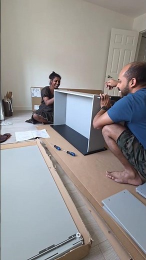 Ikea brimnes bed frame with storage & headboard assembly