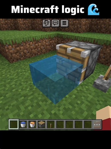 Minecraft water and lava logic 🌊🔥💫 #minecraft #shorts #noads