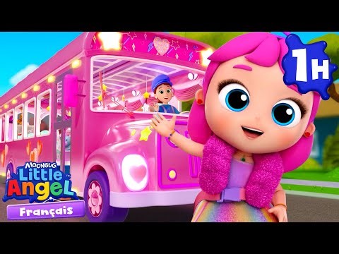 Les roues de l'autobus | 🚌Comptine Véhicules | @LittleAngelFrancais ​