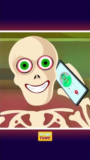 Two Skeletons Riding On A Spooky Bus! #shorts #halloween #teeheetown #hooplakidz #funny