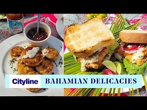 Bahamian hogfish fillet sandwich and Andros crab cakes