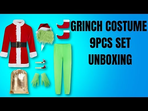 Grinch Costume Review | 9PCS Christmas Cosplay Set for Holiday Fun!