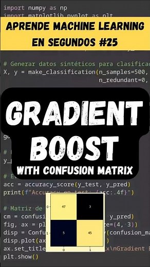 25 - Gradient Boosting Classifier & Confusion Matrix - Aprende Machine Learning en segundos