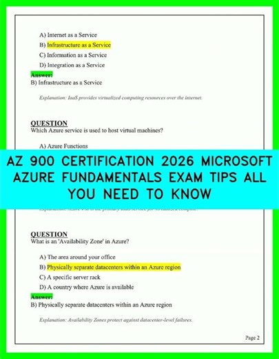 AZ 900 CERTIFICATION 2026 MICROSOFT AZURE FUNDAMENTALS EXAM TIPS ALL YOU NEED TO KNOW 2026 GUIDE!