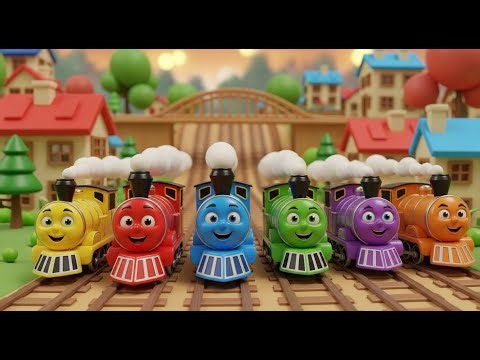 Six Little Toy Trains Click Click Click | Train Songs & Counting for Kids