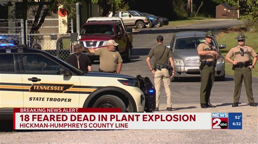 18 feared dead after TN manufacturing facility explosion