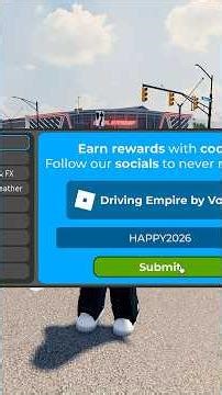 EVERY WORKING Codes in Driving Empire 2026! #roblox #shorts