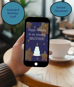 Animated Birthday Card for Brother, Unique Greetings (GIF Digital Download) - Etsy Canada
