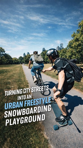 Turning city streets into an urban freestyle snowboarding playground