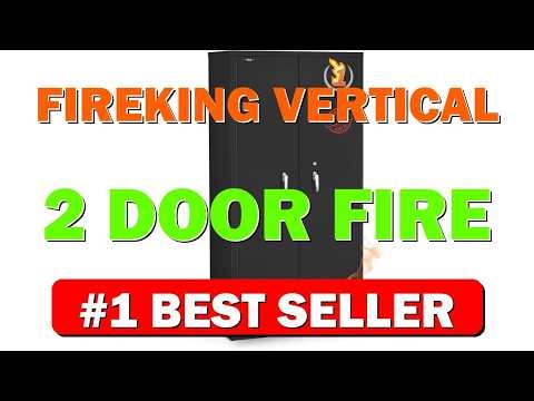 FireKing Vertical 2 Door Fire Safe Storage Cabinet with Key Lock, 1 - B0DD7Z7R1L