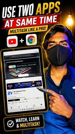 How to Use Two Apps At same Time in Tablet - Split Screen