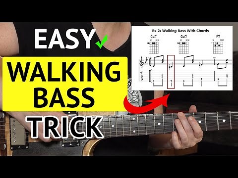 The Easiest Way To WALKING BASS With Chords On Guitar
