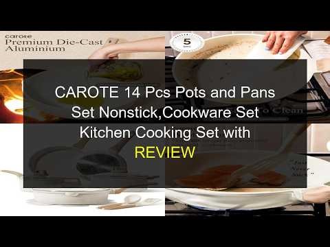 CAROTE 14 Piece Nonstick Pots and Pans Set Review | Granite Cookware Kitchen Set