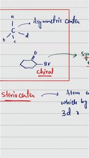 Asymmetric center,chiral centre and steriocenter #neet2027 #viralvideo #trending