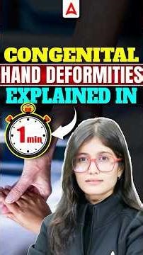 Congenital Hand Deformities Explained in 1 Min ⏱️ | Quick Nursing Revision 🔥 #Medical #Anatomy