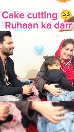 Cake cutting Ruhaan's fear🥺#shorts #ruhaan #dipikakiduniya #shoaibibrahim #sabaibrahim