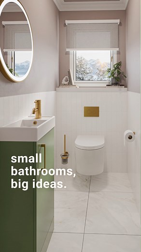 Small bathrooms, big ideas! Do you have a small bathroom in your home that needs an upgrade? ✨ Check out our tips on ways to maxamise the space and look of smaller spaces! #bathroom #bathroominspo #interiordesign #bathroomdesign #bathroomideas #inspo #bathroommakeover #spabathroom #bathroomtrend #trending #instareel #design #interior #smallbathroom #cloakroomdesign | Wholesale Domestic Bathrooms | Facebook