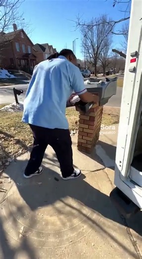 How I deliver mail on my routes #mailman #delivery #mailbox #maildelivery #aivideo