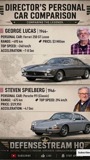 George Lucas vs Steven Spielberg | Personal Car Comparison