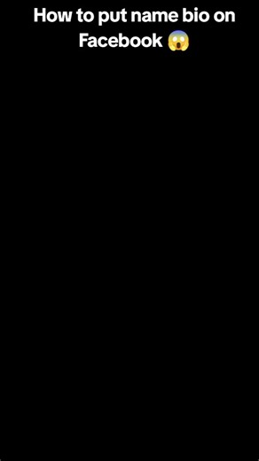 How to Add Name in Bio on Facebook