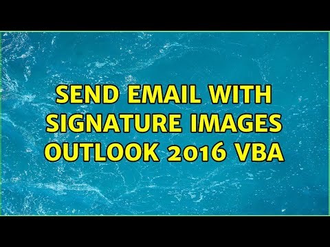 Send email with signature images outlook 2016 VBA