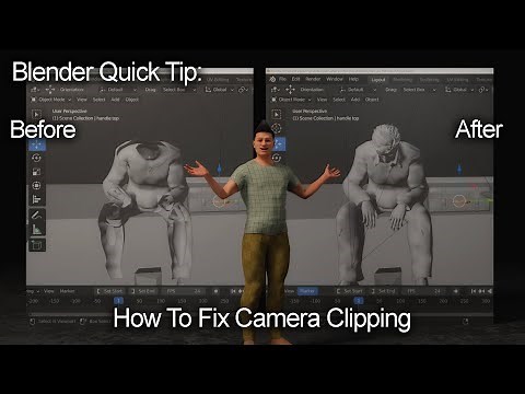 Blender Quick Tip: How to easily fix camera clipping in Blender
