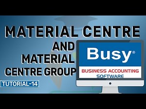 Material Centre and Material Centre Group in Busy Accounting Software in Hindi with GST|| Tutorial14