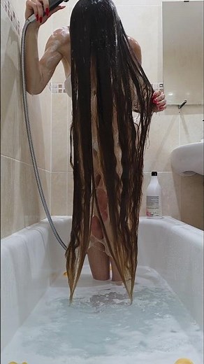 VERY LONG HAIR Washing Routine 😌Extremely Long Hair Care😱
