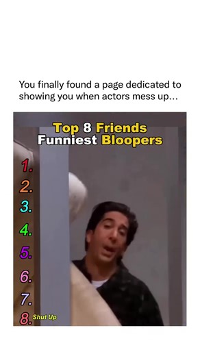 actors messing up on Instagram: "Behind the scenes of Friends, even the most iconic sitcom moments collapse into laughter. Jennifer Aniston forgets lines, Matt LeBlanc breaks mid-joke, and Matthew Perry fires off sarcastic riffs that derail entire takes. What should be smooth punchlines quickly turn into blooper chaos as the cast cracks up. Props slip, timing goes off, and Courteney Cox and Lisa Kudrow lose it when Joey or Chandler pushes a joke too far. Each reset gets funnier than the last. Th