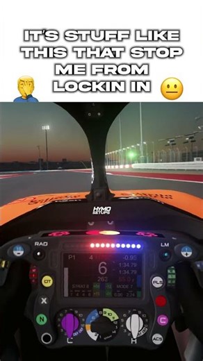 Bro be doing everything but staying silent on my quali lap 💔